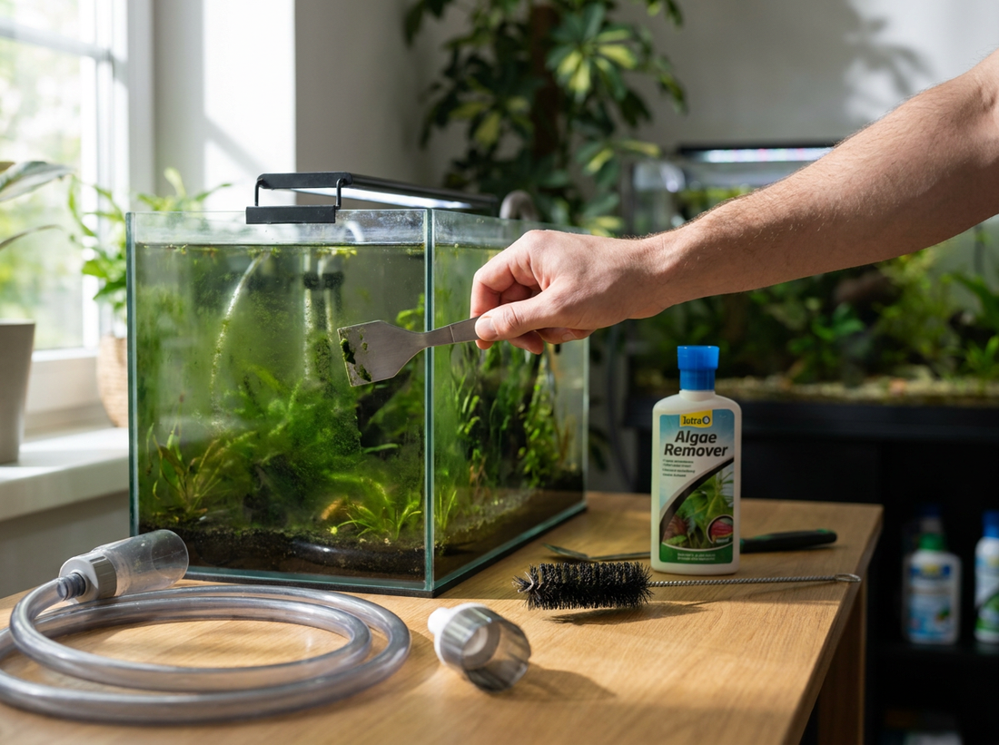 Algen im Aquarium bekämpfen: Ursachen und Tipps