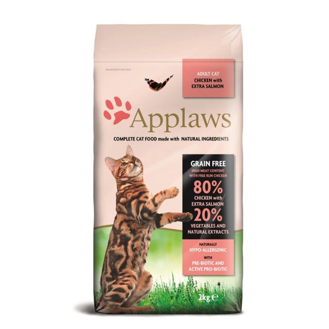 Applaws Katzentrockenfutter mit Hühnchen & Lachs - 2 kg