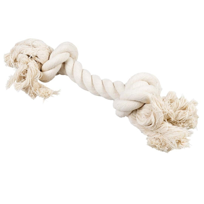 Duvoplus ECO Baumwoll-Tau mit 2 Knoten - weiß - 45cm / 500g