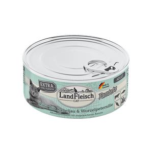 Landfleisch Cat Adult Pastete Rind, Kabeljau, Wurzelpetersilie - 195 g