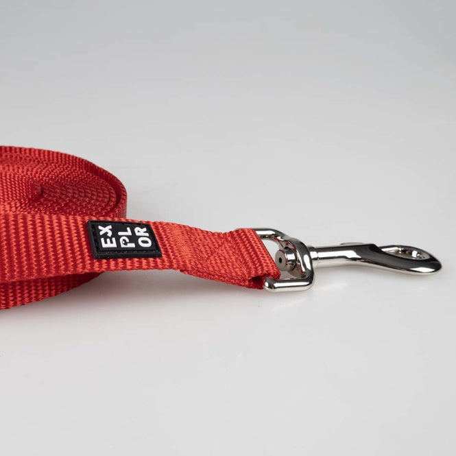Duvoplus EXPLOR Trackingleine Classic flach - rot - 5m/20mm