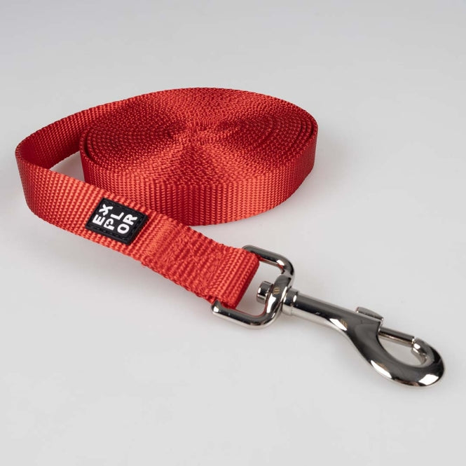 Duvoplus EXPLOR Trackingleine Classic flach - rot - 15m/20mm
