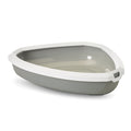 Savic Eck-Katzentoilette Rincon - grau/weiß