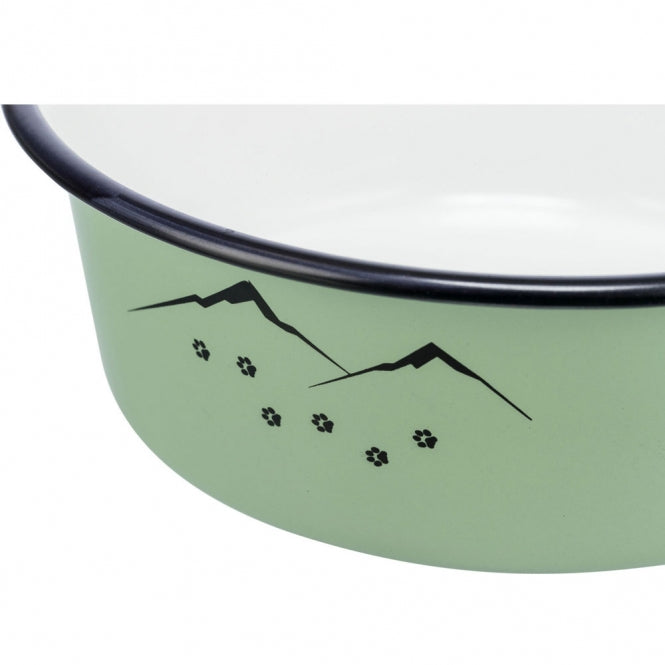 Trixie Napf aus Emaille/Edelstahl - ready for adventure - 0,9 l/ø 17 cm