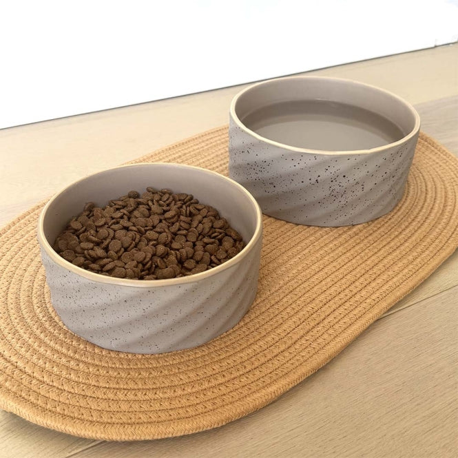 Duvoplus Keramiknapf Stone Wavy Dune - 2100ml - 21,5x21,5x8cm