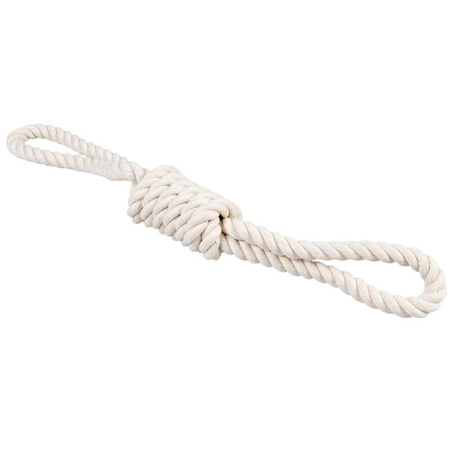 Duvoplus ECO Baumwoll-Tau mit 2 Schlaufen - weiß - 36cm / 125g