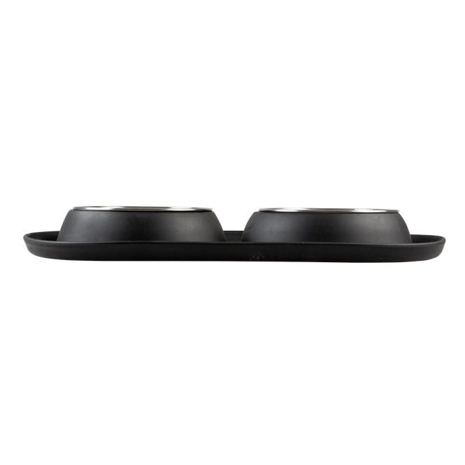 Duvoplus Dinner-Set Gummi - schwarz - 2 x 420ml