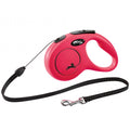 FLEXI Rollleine New CLASSIC Seil - 5m, bis 12kg - Rot