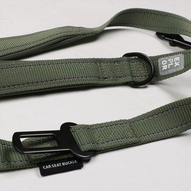Duvoplus EXPLOR Ultimate Fit On-The-Road-Leine Classic - Undercover Green - 130cm - 16mm