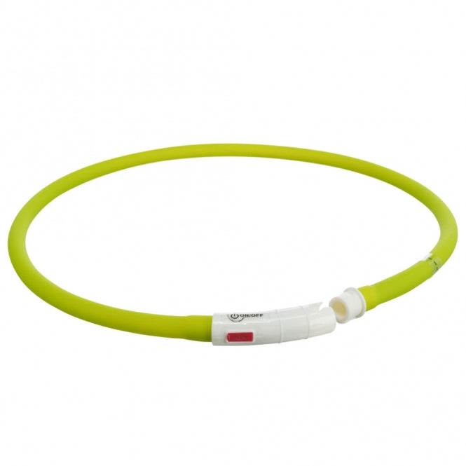Trixie Flash Leuchtring USB aus Silikon - royalblau