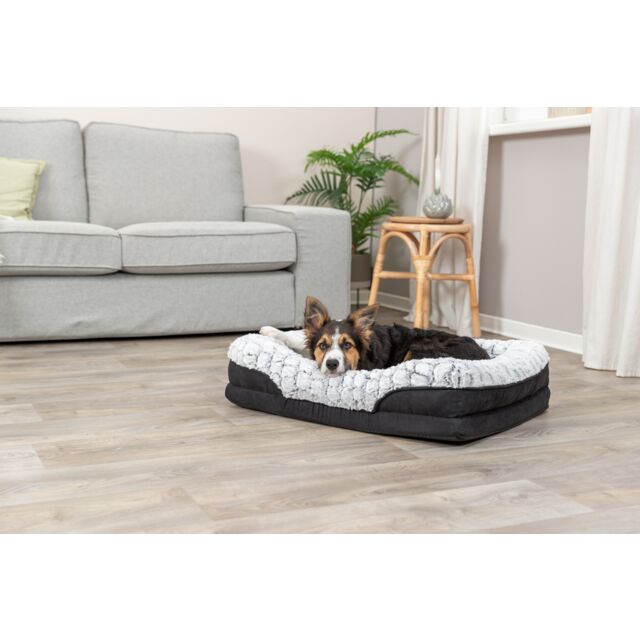 Trixie Vital Bett Lino - schwarz/grau - 90 × 65 cm