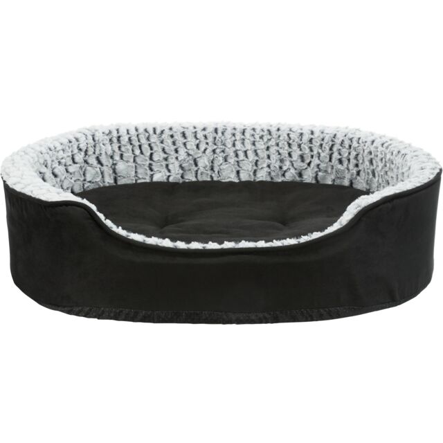 Trixie Vital Bett Lino, oval - schwarz/grau - 60 × 45 cm
