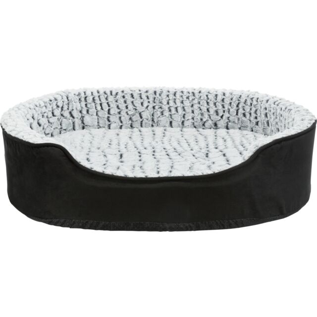 Trixie Vital Bett Lino, oval - schwarz/grau - 83 × 67 cm