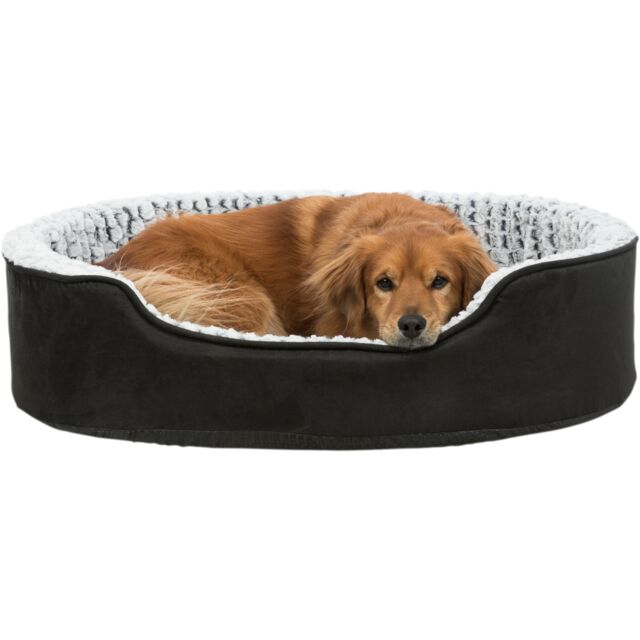 Trixie Vital Bett Lino, oval - schwarz/grau - 110 × 92 cm