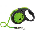 Flexi New Classic Neon Gurt-Roll-Leine - M / Grün
